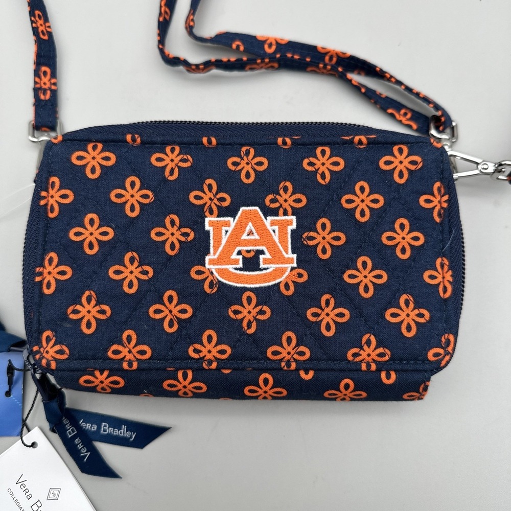 Vera Bradley Auburn University Tigers RFID All In One Crossbody Wristlet NWT